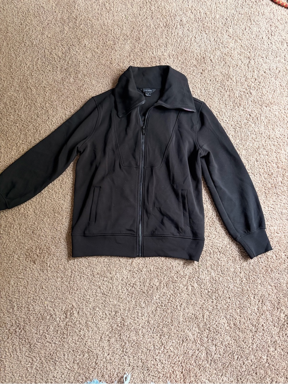 Women's Black Full-Zip Hoodie Jacket - Unknown Brand